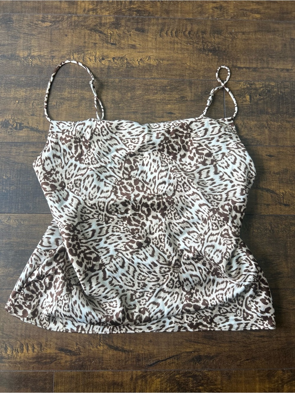 Dynamite Leopard Print Cami in Brown and Cream
